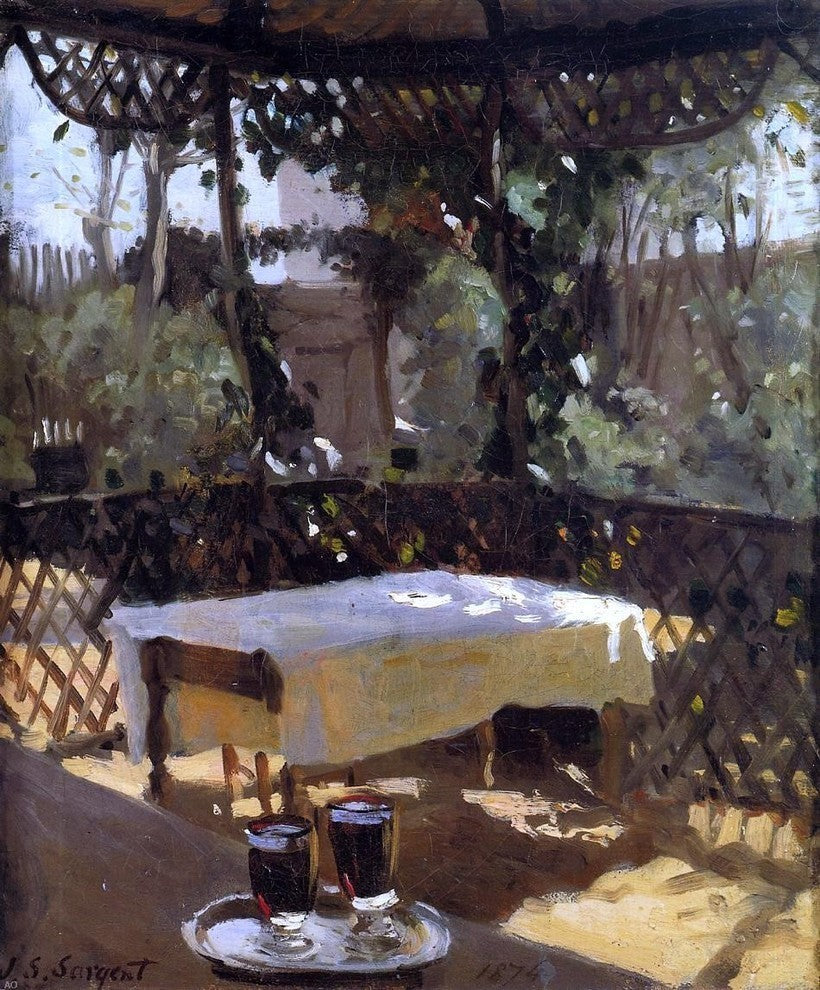John Singer Sargent Wineglass Premium Canvas Print
