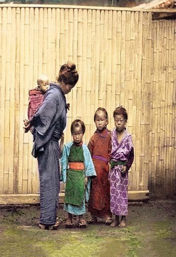 Woman with Children - Gallery Wrapped Canvas Art 28" x 42"