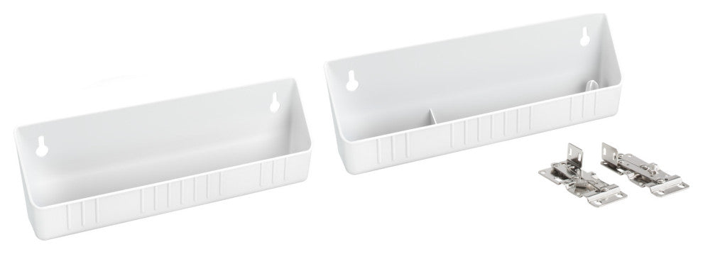 Polymer Tip-Out Trays for Sink Base Cabinets, White, 11"W