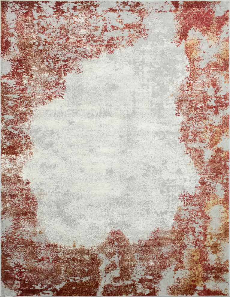 Noori Rug High-Low Dalia Grey/Red Rug