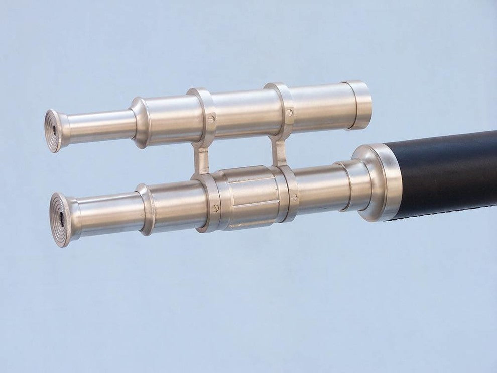 Floor Standing Brushed Nickel With Leather Griffith Astro Telescope 65''''