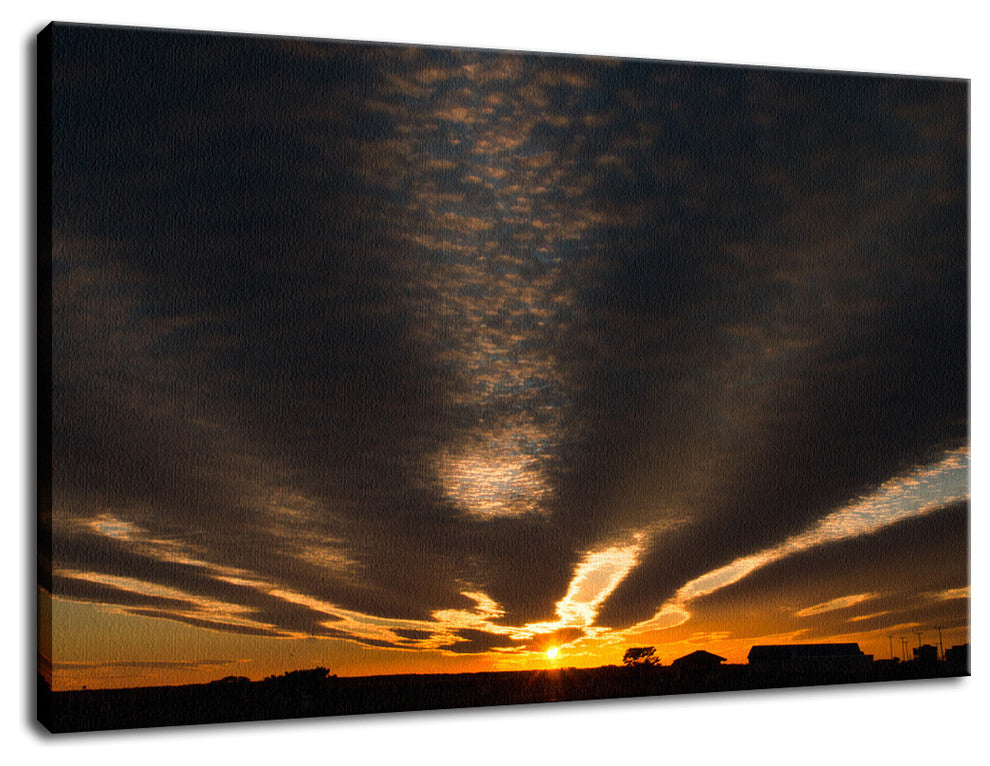 Sunset Indian River Inlet Coastal Landscape Canvas Wall Art Print, 24" X 36"