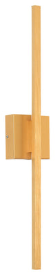 Modern LED Wall Sconces Triac Dimming Aluminum LED Flush Mounted Sconce, Gold, 27.5"hx4.7"wx2.9"d