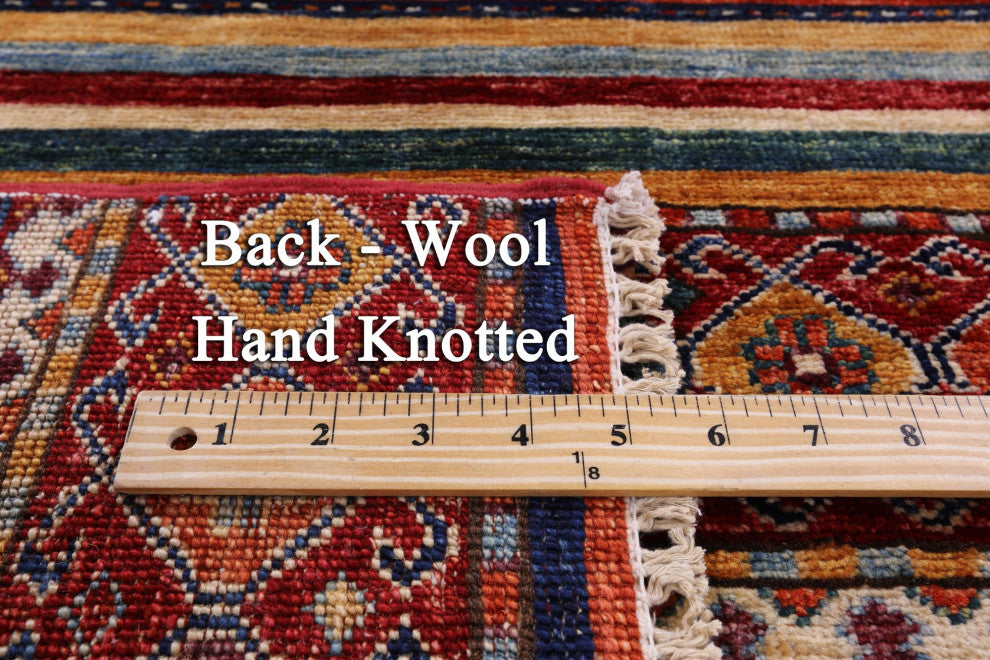 Khorjin Super Kazak Hand-Knotted Wool Rug 3' 10" X 5' 9" Q10777
