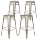 Occ, Industrial Style Stack Bar, Galvanized, Set of 4