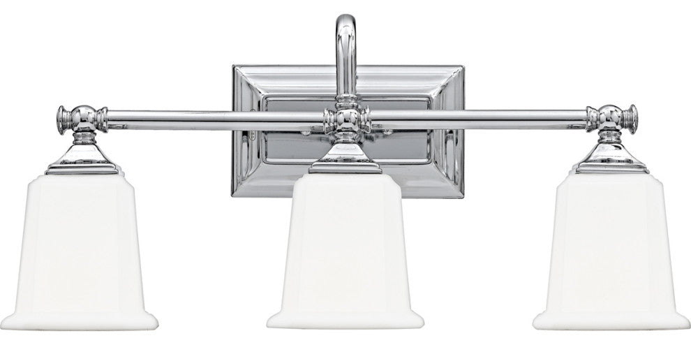 Nicholas 3-Light Bath Vanity, Polished Chrome