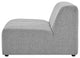 Sofa Middle Chair, Fabric, Gray, Modern, Living Lounge Hotel Hospitality