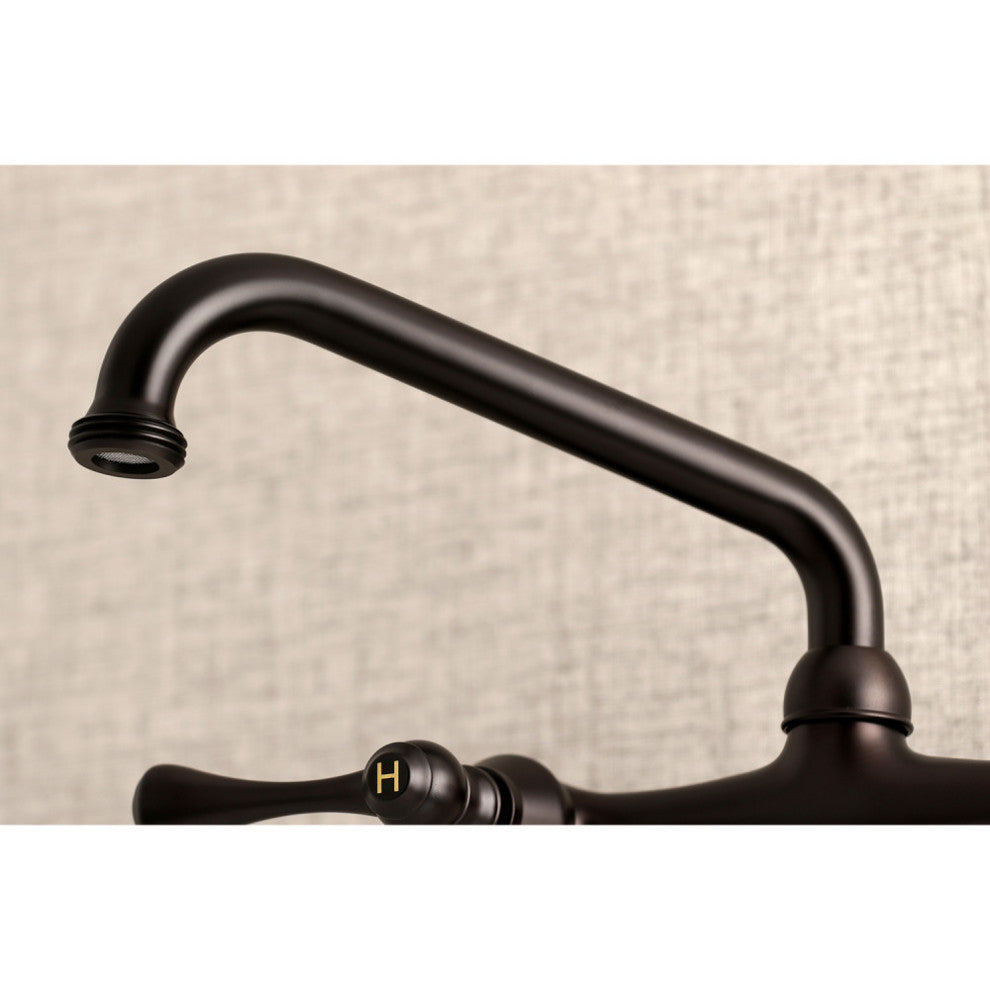 Kingston Brass 2-Handle Wall Mount Laundry Faucet, Oil Rubbed Bronze