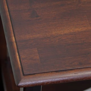 GDF Studio Noah Acacia Wood Accent Table With Bottom Drawer, Brown Mahogany