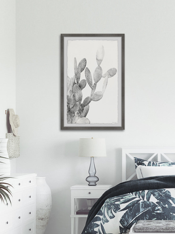 "Prickly Bloom" Framed Painting Print, 12x18