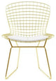 Bertoia Wire Chair, Gold/White