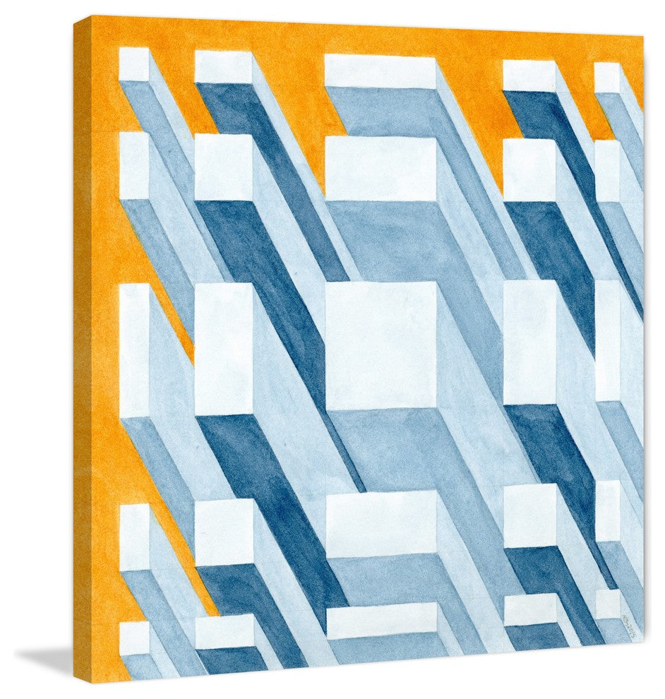 Marmont Hill, "3D Skyscrapers" by Nikki Galapon Print on Wrapped Canvas, 24x24