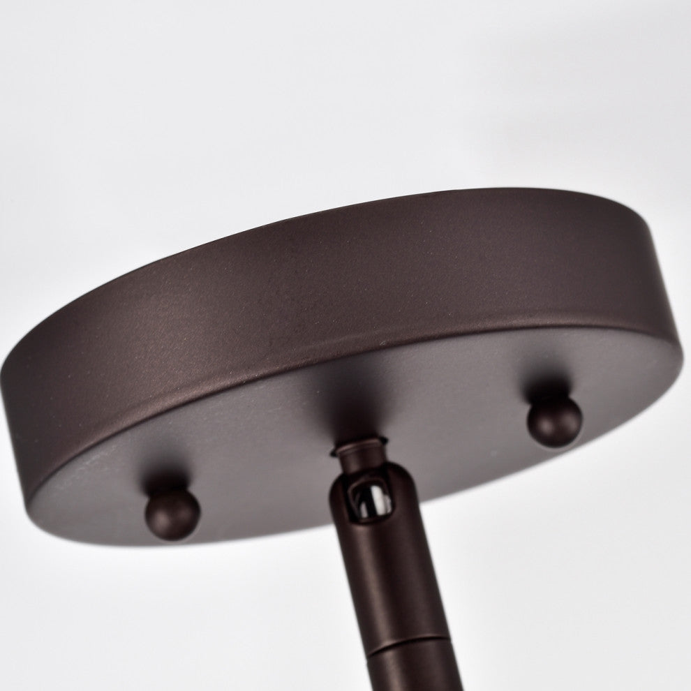 Ironclad Industrial Oil Rubbed Bronze Inverted Pendant Ceiling Fixture 12" Wide