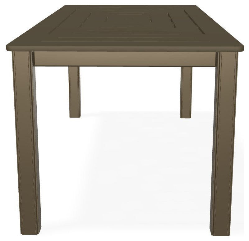 21" x 42" Rectangular Marine Grade Outdoor Coffee Table, Beachwood
