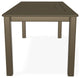21" x 42" Rectangular Marine Grade Outdoor Coffee Table, Beachwood