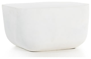 Basil Square Outdoor End Table-White