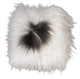HomeRoots Natural Sheepskin Spotted Square Super Soft Chair Pad