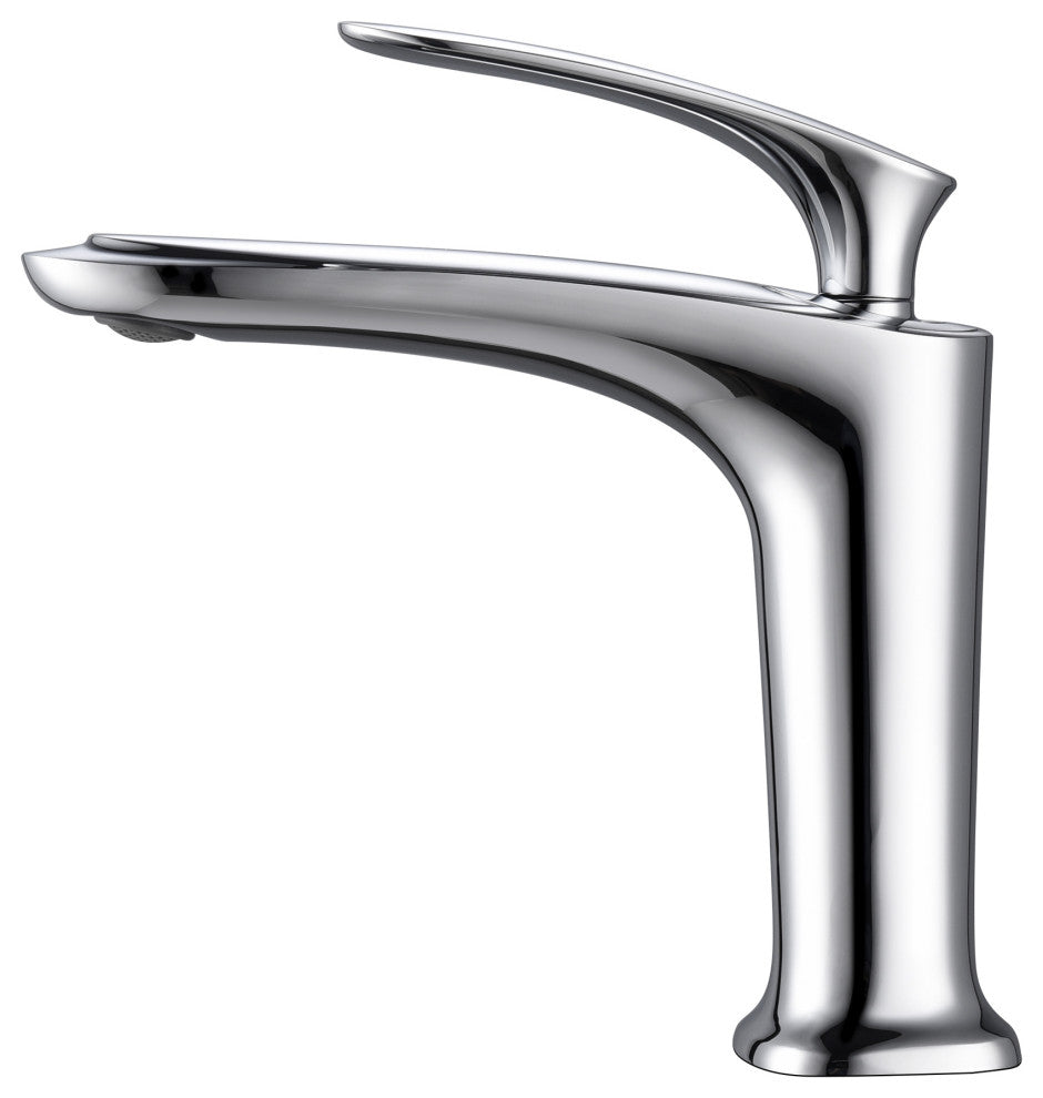 Brianna 7" Single Hole Bathroom Sink Faucet, Polished Chrome
