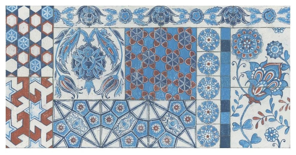 "Turkish Tiles" Digital Paper Print by Kathrine Lovell, 50"x26"