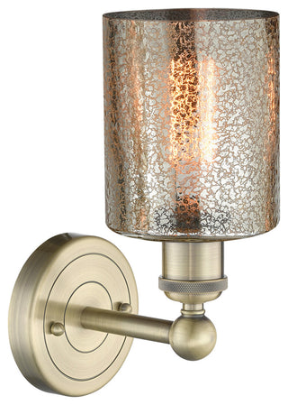 Edison Cobbleskill 1-Light 5" Sconce, Antique Brass Finish, Mercury Shade