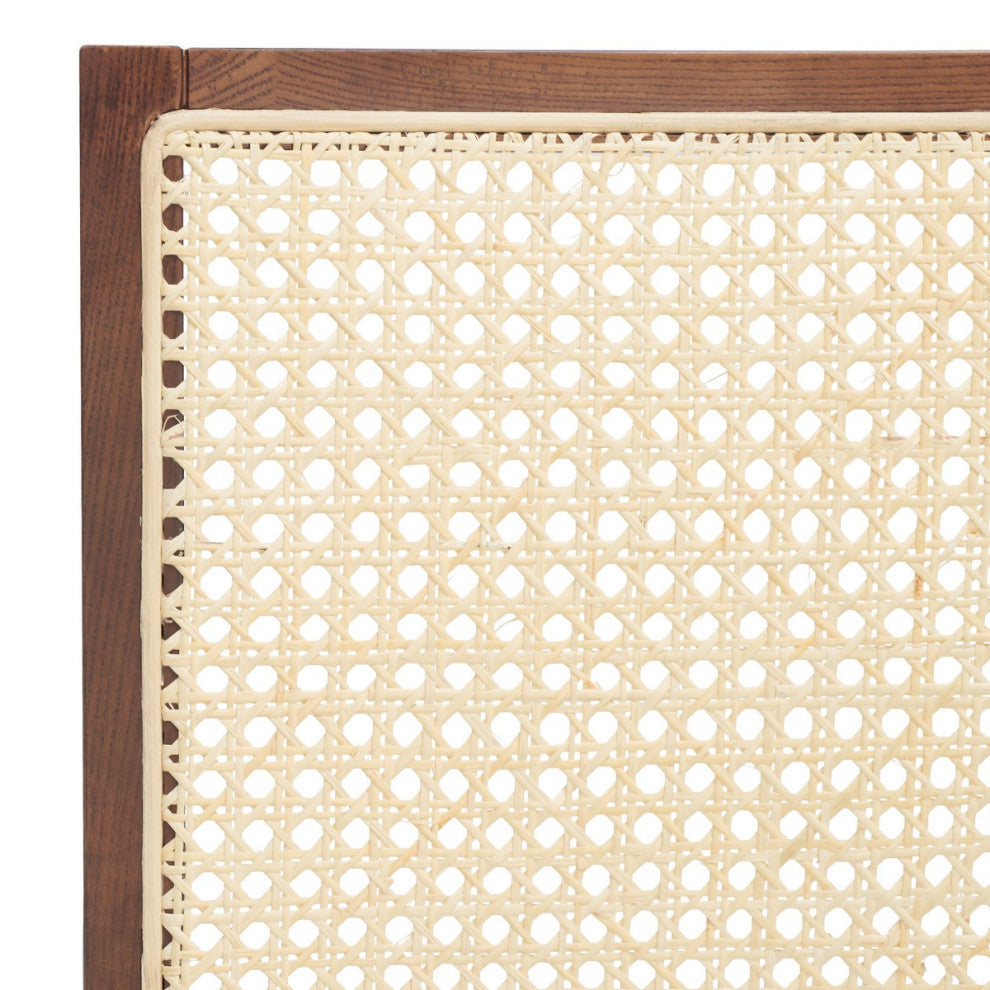 Safavieh Couture Colette Rattan Barstool, Walnut/Natural
