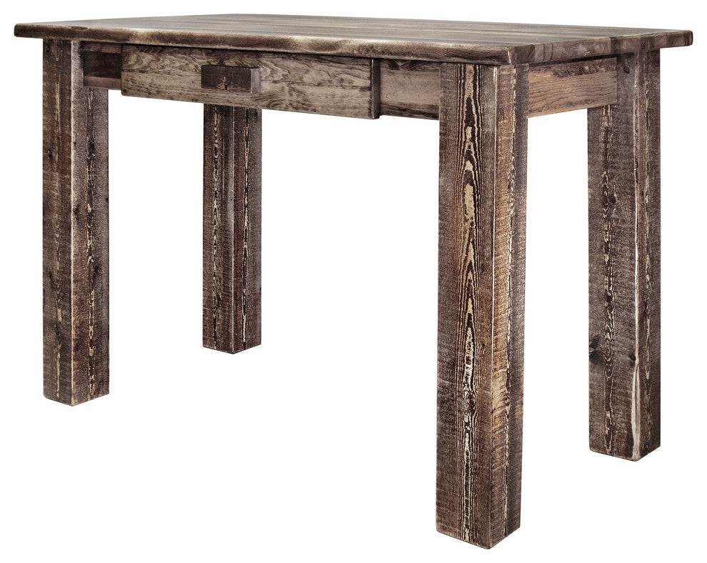 Homestead Collection Writing Desk, Stain and Clear Lacquer Finish