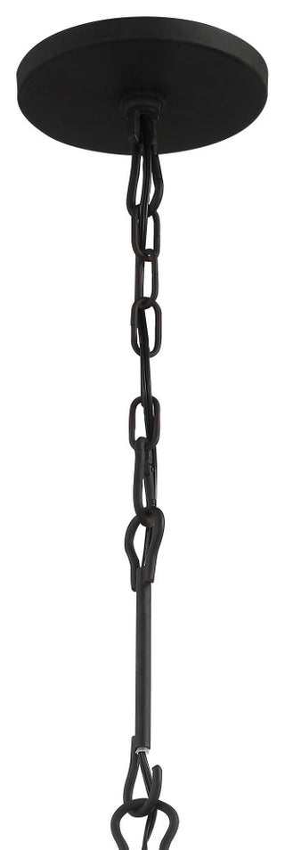 Crystorama Lighting Group 9224 Solaris 5 Light 17"W Cage Pendant - Black