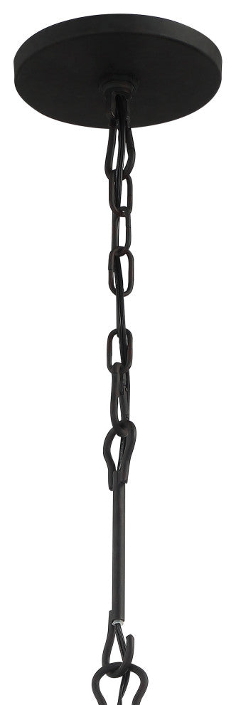 Crystorama Lighting Group 9224 Solaris 5 Light 17"W Cage Pendant - Black