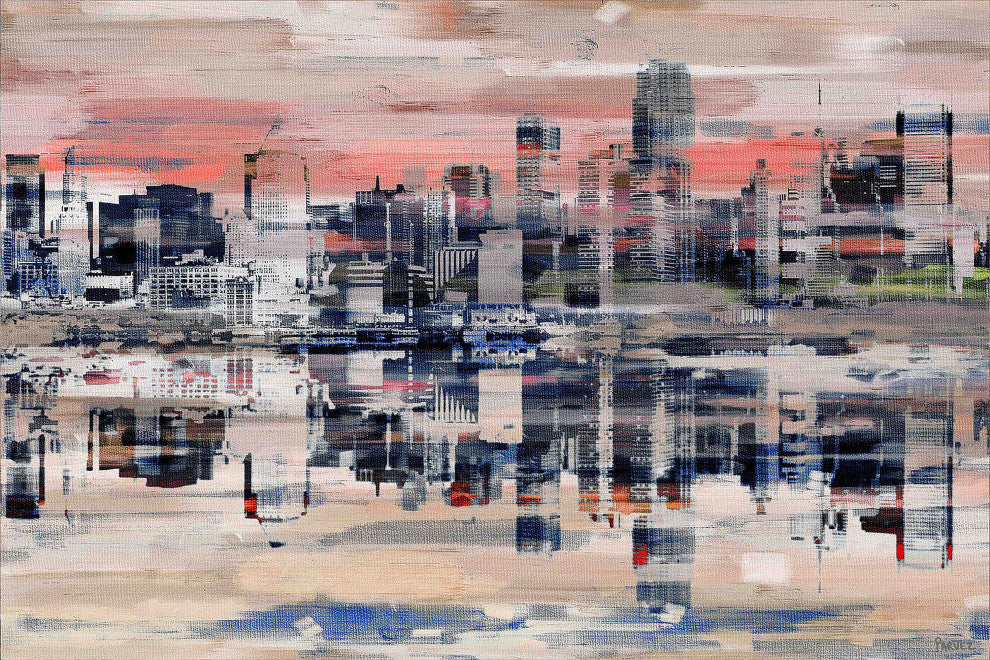 "NYC Reflection" Print on Canvas, 18"x12"