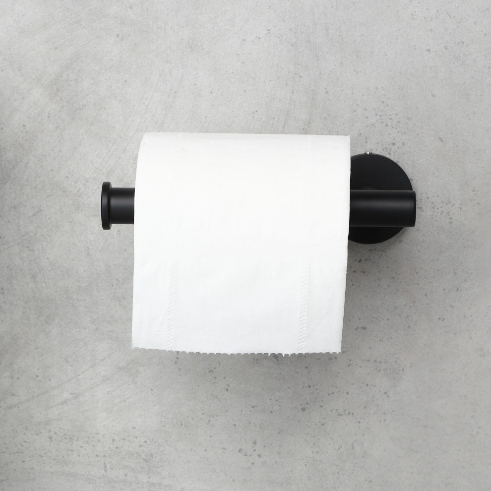 Elizabeth Wall Mounted Toilet Paper Holder in Matte Black (Set of 2)