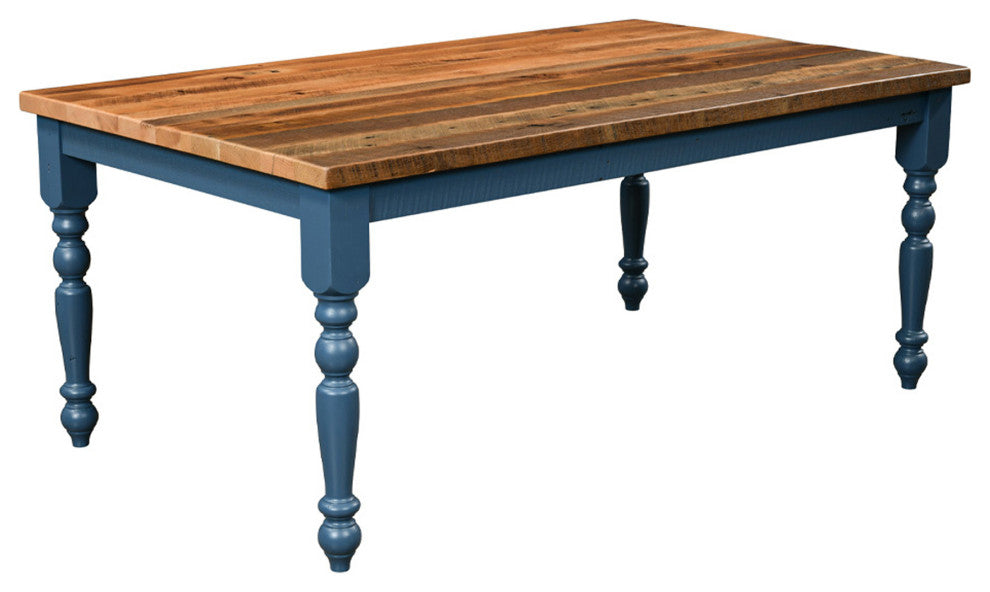 Barton Dining Table, Reclaimed Barnwood, Provincial, 42"x66" With 2 BB Ext