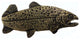Trout Right Facing Cabinet Knob, 2", Antique Brass