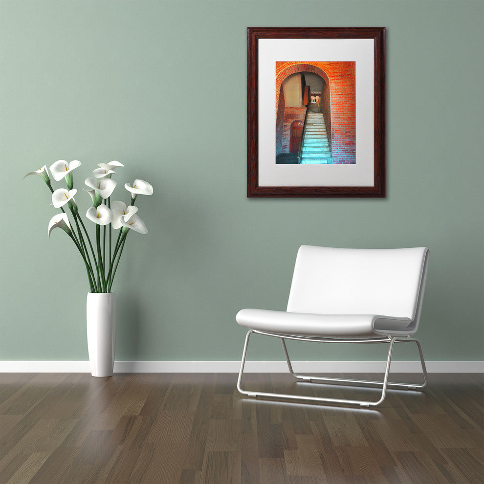 ''Los Nardos Havana'' Matted Framed Art, Wood Frame, White Matte, 20x16