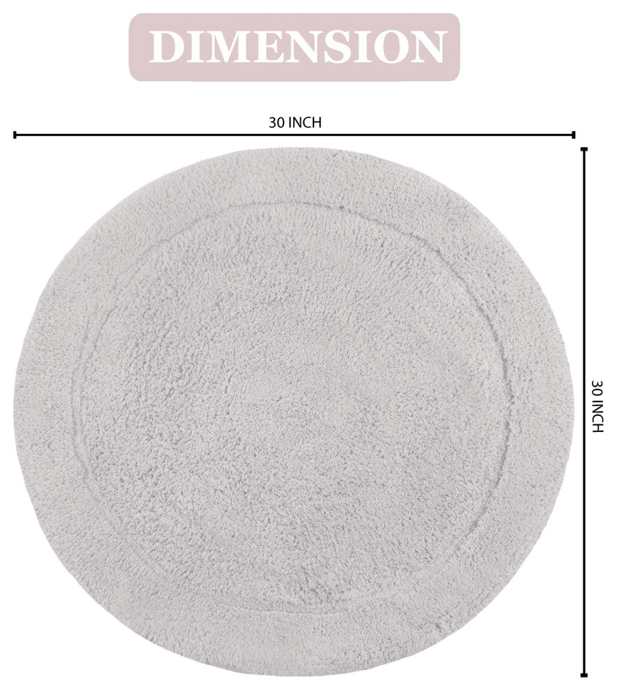 Waterford Collection Bath Rug 30" Round, Light Grey