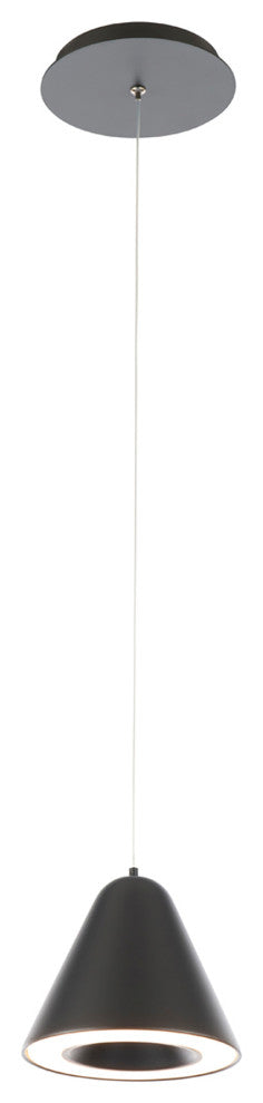 Kone 6" LED Pendant 3000K, Black, Not Title 24 Compliant