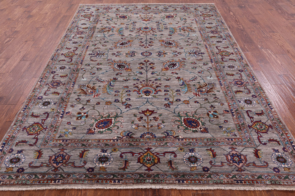 Persian Tabriz Handmade Wool Rug 7' 0" X 9' 8" Q9884