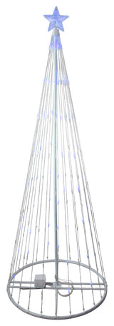 9' Blue LED Lighted Show Cone Christmas Tree Outdoor Decor