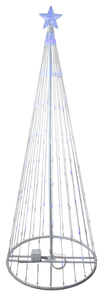 9' Blue LED Lighted Show Cone Christmas Tree Outdoor Decor