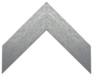 Meade Framed Wall Mirror, Brushed Silver, 28"x60"