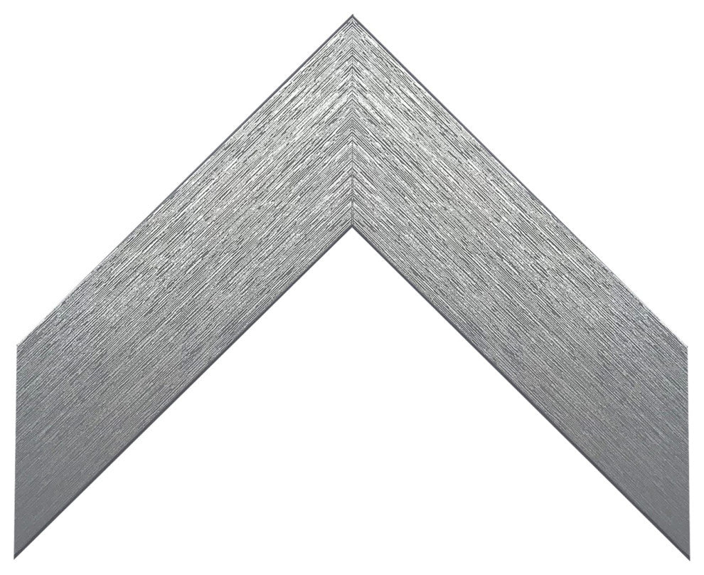 Meade Framed Wall Mirror, Brushed Silver, 28"x60"