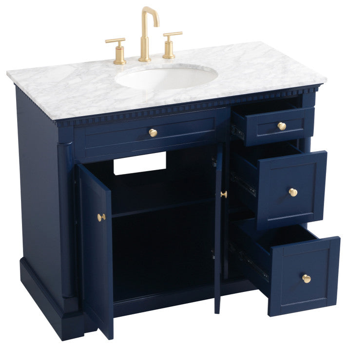 Home Living 42" Single Bathroom Vanity, Blue