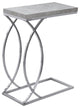 HomeRoots 18.25" x 10.25" x 25" Grey Mdf Laminate Metal Accent Table