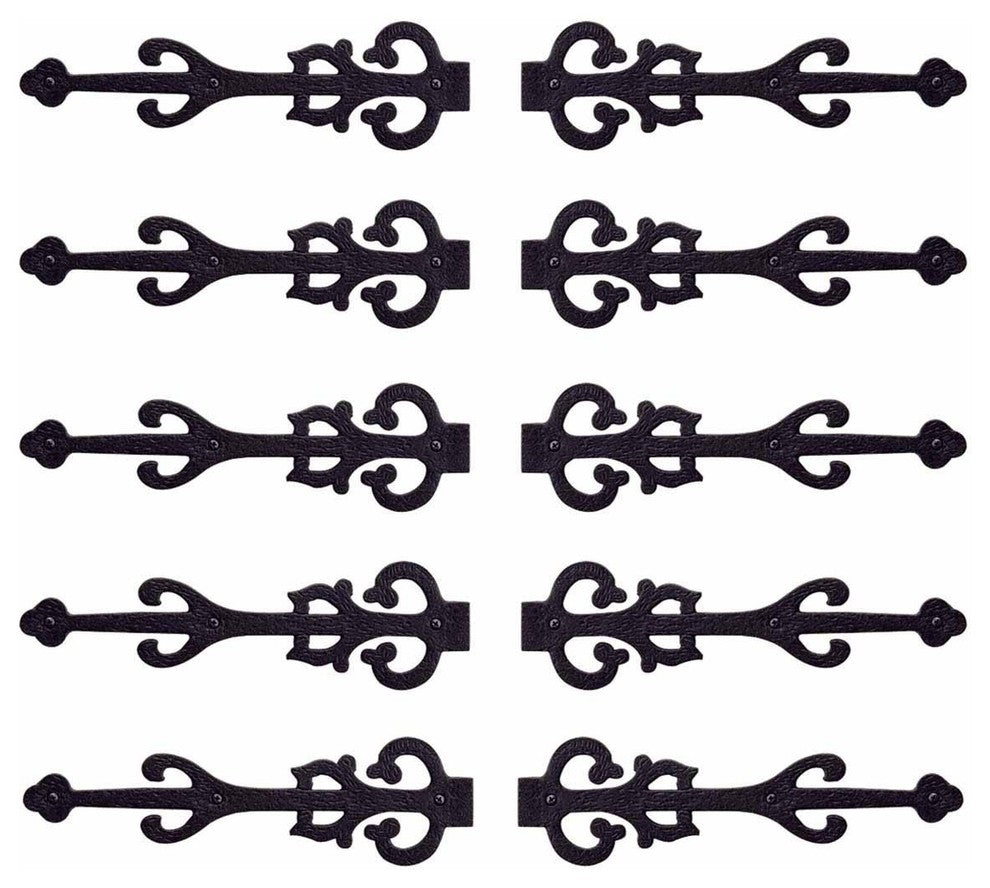 Wrought Iron Dummy Hinge Decorative Cover Plate 11" Pack of 10 Renovators Supply