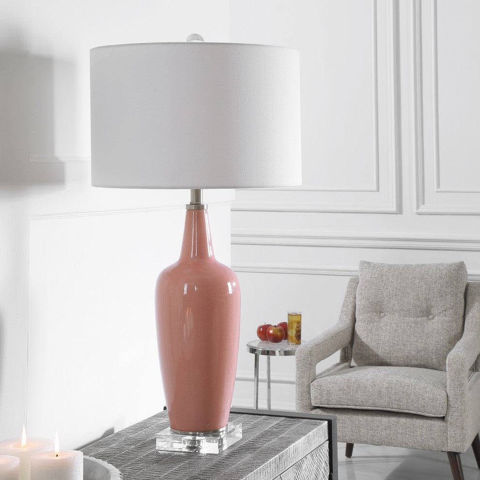Uttermost 28369-1 Anastasia Light Pink Table Lamp