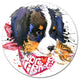 Dog And Cat Friends Forever, Animal Round Wall Art, 23"