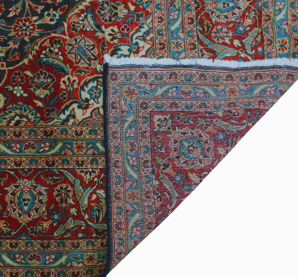 Fine Vintage Distressed Kazveen Blue Rug, 8''0x12''5