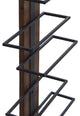 Heath Wood and Metal Wall Wine Holder