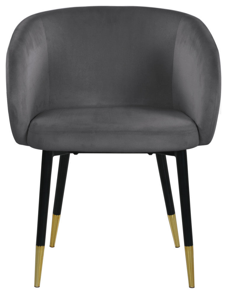 Louise Velvet Dining Chair, Gray
