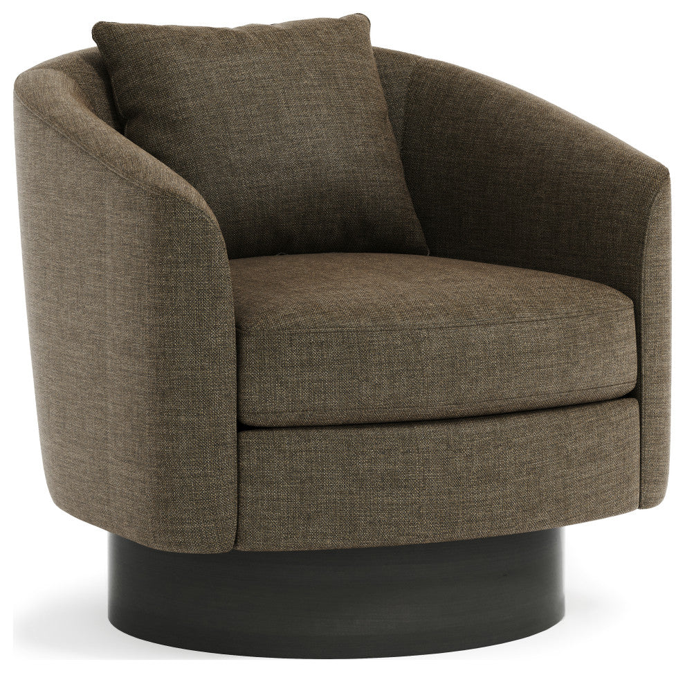 Bernhardt Camino Swivel Chair, Dusk Finish