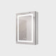 20" Surface Mount Aluminum Medicine Cabinet with Mirror and LED Lights